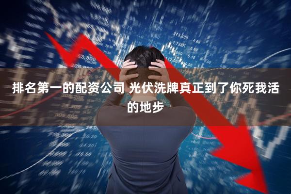 排名第一的配资公司 光伏洗牌真正到了你死我活的地步