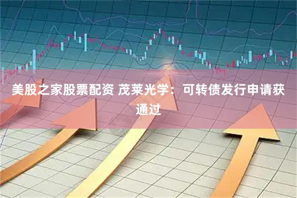 美股之家股票配资 茂莱光学：可转债发行申请获通过